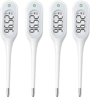 8 Second Basal Thermometer for Adults & Kids, Accurate & Safe, Pack of 4