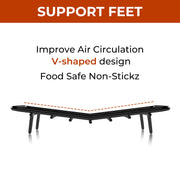 TreeLen V Shape Roasting Rack, Non-Stick Wire, 10 x 8 Inch, Black