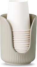 Bathroom Cup Dispenser, 3oz-4oz Ceramic Paper Cup Holder, Small Countertop Mouthwash Dixie Cups Accessories, for Vanity Countertops, Bathroom, Kitchen, and Dining Room