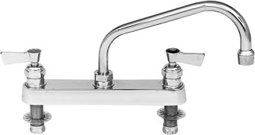 Fisher 57649 Stainless Steel Deck Mount Faucet with Swing Spout, 8"