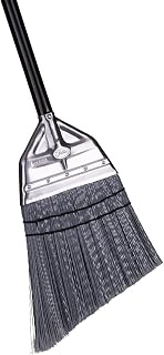 Fuller Brush Angle Broom – Heavy Duty Broom with Split End Bristles, Steel Handle, Indoor/Outdoor Floor Sweeper for Home, Garage, Patio