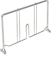 Nexel Wire Shelf Divider, Silver Epoxy Finish, 18"W x 8"H