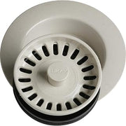 Elkay LKD35BQ Polymer Disposer Flange Fitting with Removable Basket Strainer and Rubber Stopper, Bisque