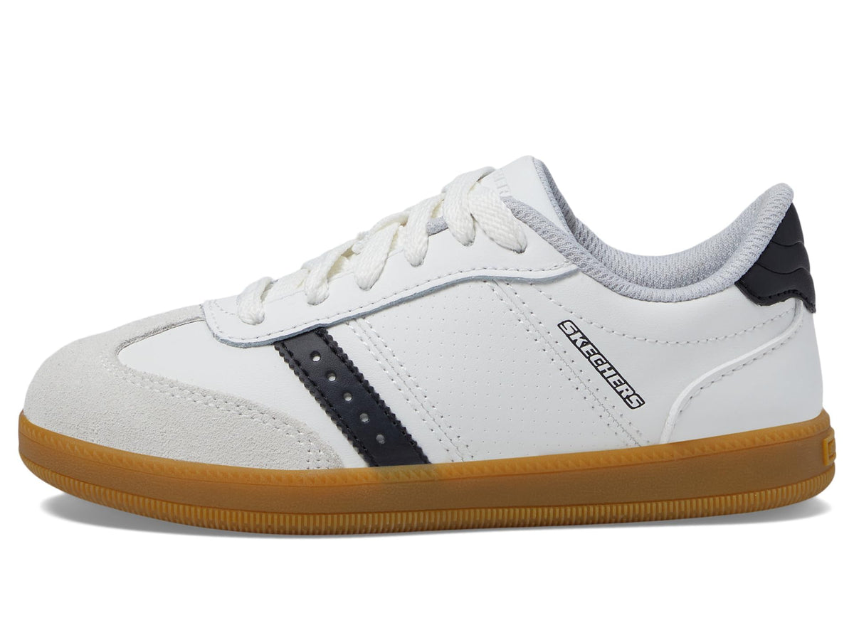 Kids Boys Zinger Street Sneaker by Skechers – 6 Big Kid, synthetic-and-rubber, White/Black, Model 405730L-WBK