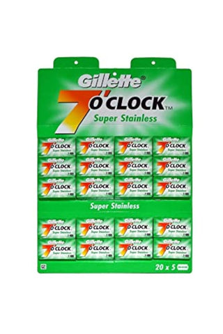 7 O'Clock Green Razor Blades - Precision Shaving by Gillette – 1 Count (Pack of 1), Green, Model G7CLKVBOX