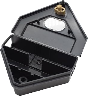 JT Eaton Gold Key Rat Depot Plastic Tamper-Resistant Bait Station with Clear Window – Heavy-Duty Rodent Control Station – Secure, Reusable Design for Indoor & Outdoor Use