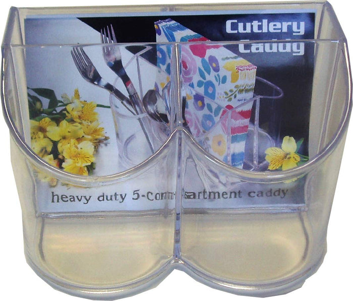 Maryland Plastics MPI13616 PEC Clear Sovereign Cutlery Caddy - Case of 6