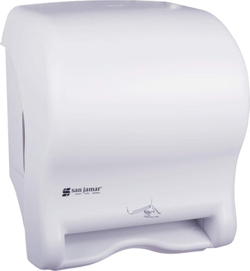 T8400WH Smart Essence Classic Hands Free Paper Towel Dispenser by San Jamar – Standard, Plastic, White