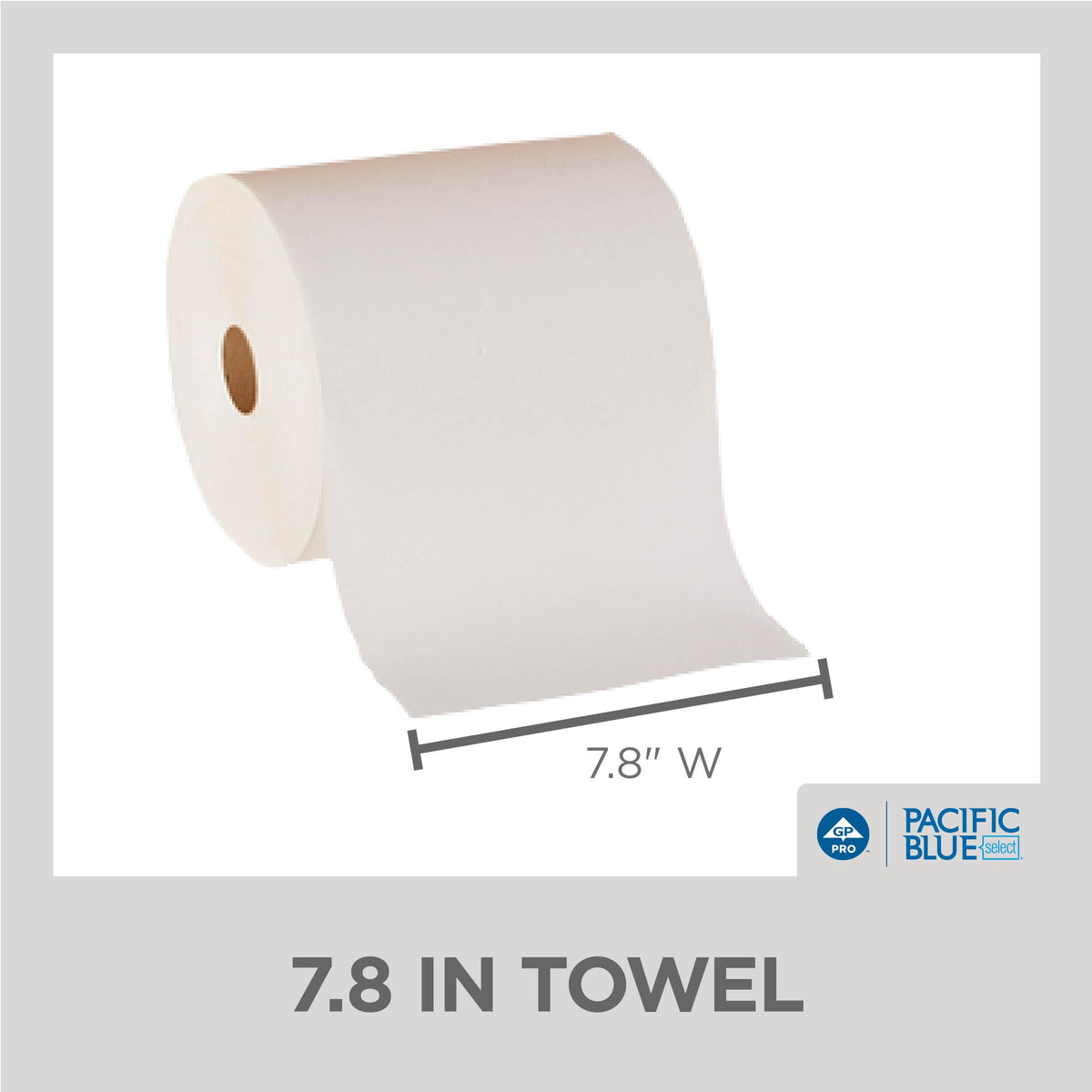 Pacific Blue Select 7.875" Premium 2-Ply Paper Towel Rolls by GP PRO (Georgia-Pacific) – White, 28000, 350 Feet Per Roll, 12 Rolls Per Case