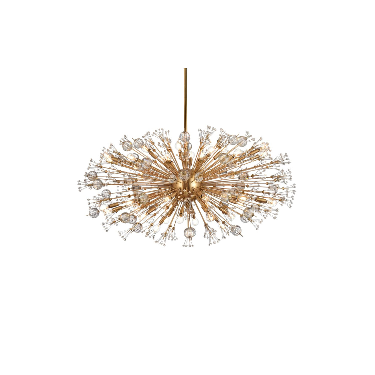 Vera 38 Light Pendant by Lighting Design – Metal, Clear, Model 2550D48SG