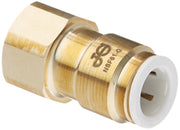 Female Flare Connector by John Guest – 3/8" OD x 3/8", Brass, Copper, Pack of 10, Model MI4512F6SLF