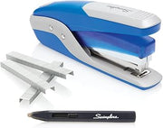 Swingline Stapler Value Pack, 28 Sheet Quick Touch Full Strip Stapler, 5,000 Premium Staples, Staple Remover, Blue/Silver (S7064584)
