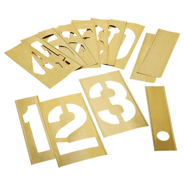 C.H. Hanson 10-inch 13 Piece Stencil Numbers by CH Hanson – One Size, Blend, Multi, Pack of 13, Model 10161