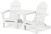 Polywood Classic Adirondack Adirondack Set, White