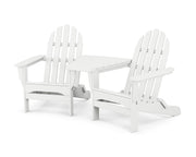 ® Classic Adirondack Adirondack Set by Polywood – Onesize, High Density Polyethylene, White, Model PWS562-1-WH
