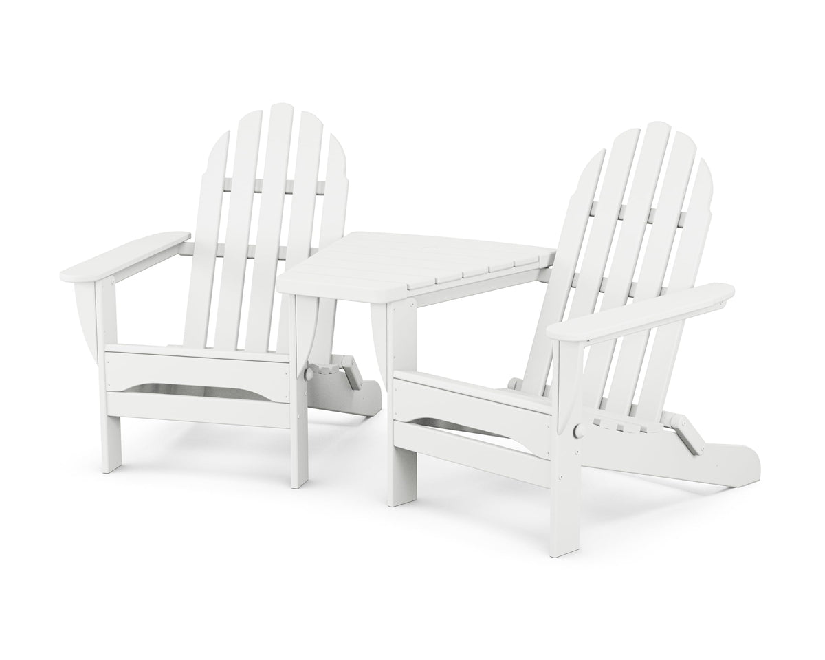 ® Classic Adirondack Adirondack Set by Polywood – Onesize, High Density Polyethylene, White, Model PWS562-1-WH