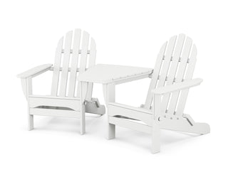 ® Classic Adirondack Adirondack Set by Polywood – Onesize, High Density Polyethylene, White, Model PWS562-1-WH