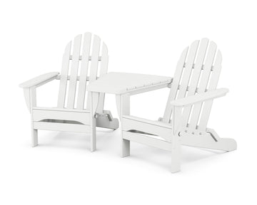 ® Classic Adirondack Adirondack Set by Polywood – Onesize, High Density Polyethylene, White, Model PWS562-1-WH