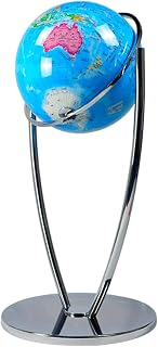 LIOONS Beautiful Globe 720° Rotating Globe Floor-Standing Globes with Metal Stand Hd World Globe Exploration and Research Geographic Globes Fine and Clear