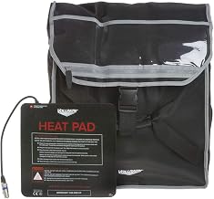 Vollrath VPB518 Insulated Pizza Delivery Bag (Includes: Heating Pad), Nylon, Black - 19" x 19" x 9"