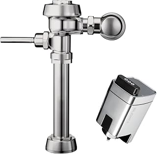 Royal 111 Water Closet Flushometer, 3910168 & Sloan EBV-500-A Retrofit, 3325500 Bundle - Fixture Connection Top Spud, 1.28 GPF Flush Valve, Exposed Side Mount Sensor, 72 Hour Sentinel Flush