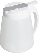 Winco PSUD-48 , Medium, White, Clear, 48 OZ, 1 Count (Pack of 1) | Dishwasher safe, BPA-free, Stainless steel slide, Lightweight lid