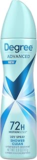 Degree MotionSense Dry Spray Antiperspirant, Shower Clean 3.8 oz (Pack of 8)