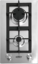Summit 12" 2 Burner Gas Cooktop, Stainless steel, Cast Iron- GCJ2SS