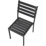 Stackable Outdoor Dining Armless Chair by Global Industrial – Alloy Steel, Black, Model 436986BK