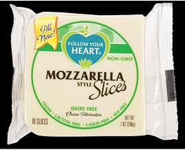 Follow Your Heart Mozzarella Style Slices Cheese Alternative, 7 Ounce - 12 per case.