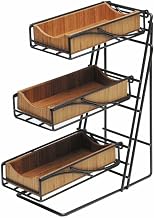 Cal-Mil 1235-60 Black Frame Bamboo Flatware/Condiment Display