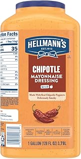 HELLMANN'S Chipotle Mayonnaise Dressing Jar, 1 Gallon (128 Fl Oz)