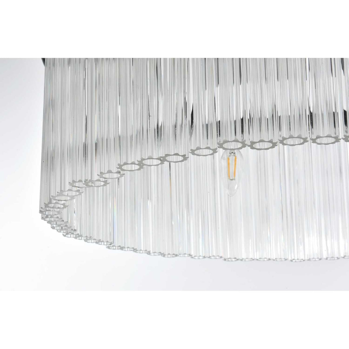 Harlow Six Light Chandelier Black by Lighting Design – Iron, Black, Model 1070D24BK