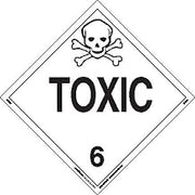 Labelmaster Z-EZ27 Toxic Hazmat Placard, Worded, E-Z Removable Vinyl (Pack of 25)