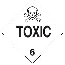 Labelmaster Z-EZ27 Toxic Hazmat Placard, Worded, E-Z Removable Vinyl (Pack of 25)