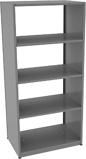 Tennsco CS247636-MGY Capstone Shelving with Starter Units, 36" Width, 24" Depth, 76" Height, 4 Openings, Medium Grey