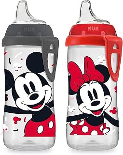 NUK Active Cup, 10 Oz, 1-Pack (2 Pack, Mickey & Minnie)