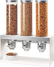 Cal-Mil 3598-3-55 Luxe Turn & Serve Cereal Dispenser, 27" Height, 20.5" Width, 7.25" Length, Stainless Steel