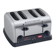 4-Slot Pop-Up Toaster | Electric Bread Bagel Warmer with Removable Crumb Tray | 1-1/4" Wide Self-Centering Compartments | 220 Slices/Hour | 13.63"W x 8.13"H x 12.38"D | Stainless