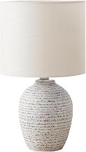 Monarch Specialties I 9787 Lighting, 17" H, Table Lamp, Ivory Ceramic, Ivory/Cream Shade, Contemporary, Modern