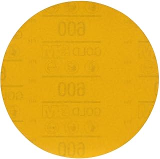 3M Hookit Gold Abrasive Disc 09260, 600, 6-inch (150mm), No Hole