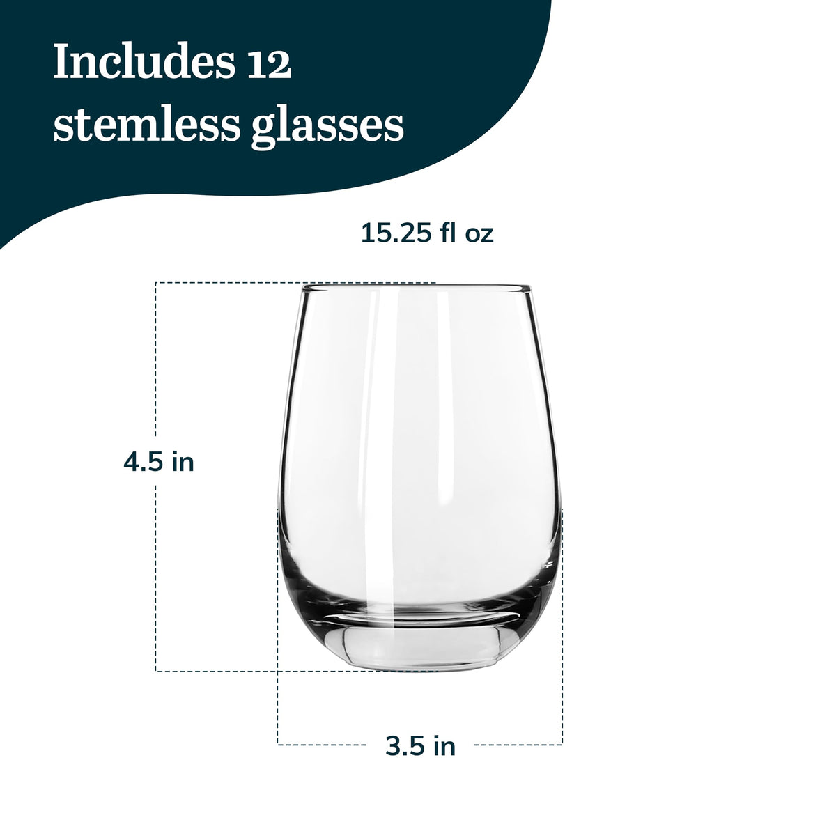 Libbey All Purpose 12 / 12 Count (15.25 oz each) / Classic Wine Glasses