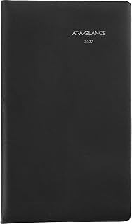 AT-A-GLANCE 2023 Calendar, Planner, DayMinder, 3-1/2" x 6", Pocket Size, Black (SK5300)