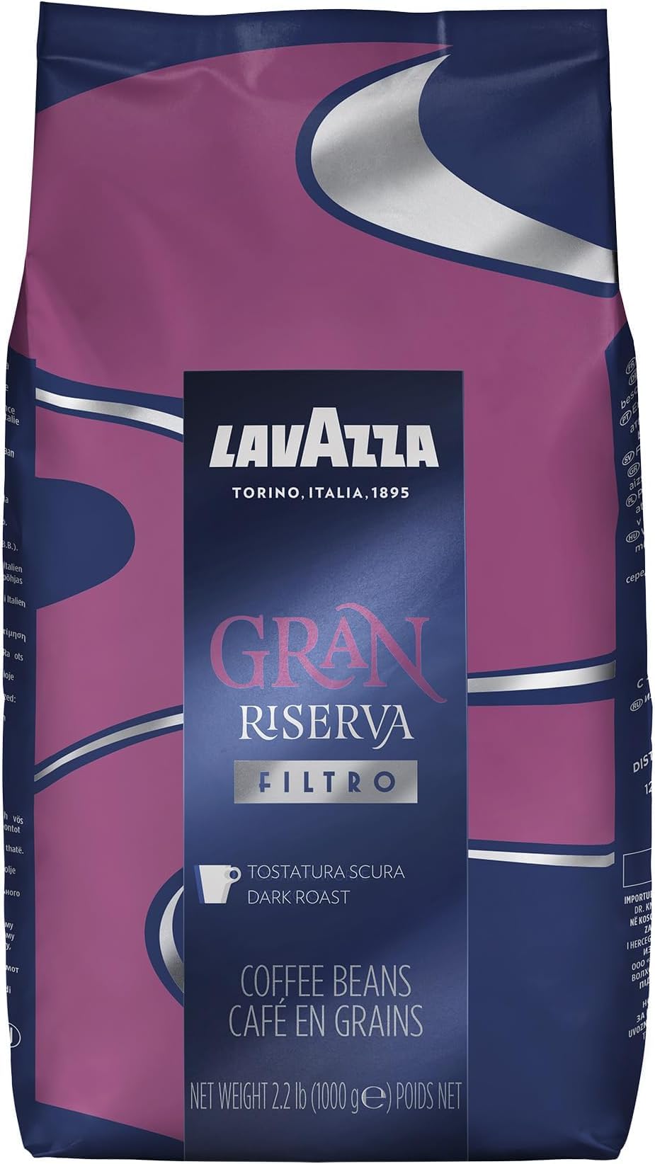 Lavazza Gran Riserva Filtro / 35.27 Ounce (Pack of 6) / Coffee Roasted Coffee Beans