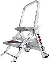 Little Giant Ladders, Safety Step, 2-Step, 2 foot, Step Stool, Aluminum, Type 1A, 300 lbs weight rating, (10210BA), Gray