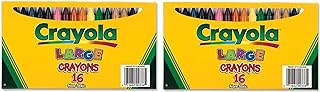 Crayola Large Crayons, Classic Colors, 16 Count (Pack of 2)