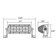 Buyers Products 8 Inch Ultra Bright Dual Row Clear Combination Light Bar by Buyers Products Company – 8 Inch, Aluminum, Clear, Model 1492160