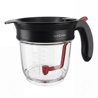 SimCoker Gravy Separator, Bottom Release Design, 4 Cup Black