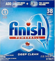 Finish All in 1-38ct - Dishwasher Detergent - Powerball - Dishwashing Tablets - Dish Tabs - Deep Clean - Fresh Scent