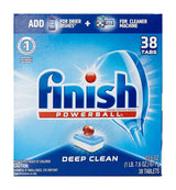 All in 1-38ct - Dishwasher Detergent - Powerball - Dishwashing Tablets - Dish Tabs - Deep Clean - Fresh Scent by Finish – 38 Count (Pack of 1), Model ZY-ghm-20200907-01